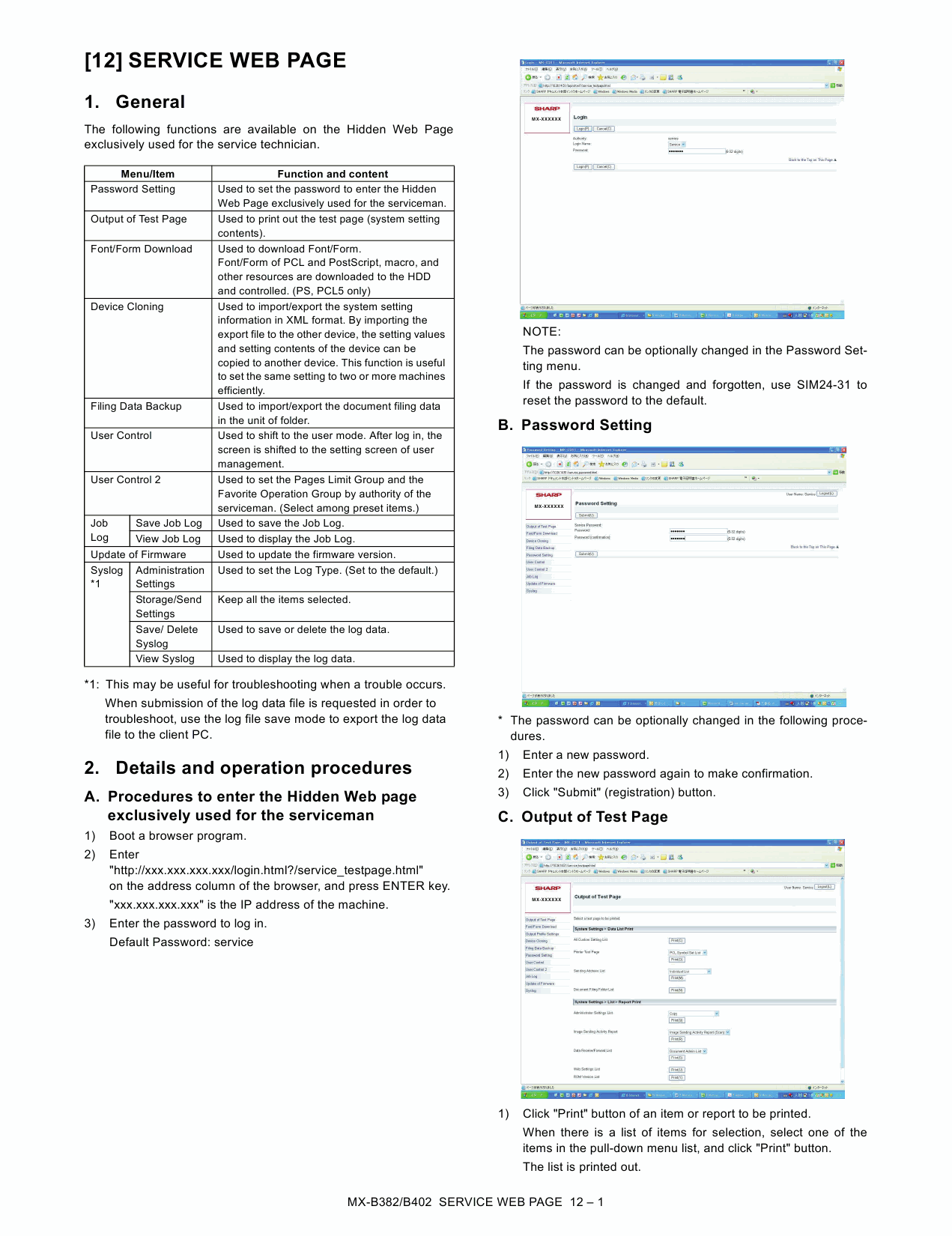 SHARP MX B382 B402 Service Manual-6